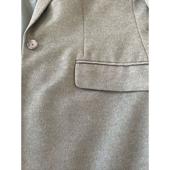 Lands End Women's Size‎ 10 Cashmere Wool Jacket Blazer Green Single Button - Picture 5 of 8